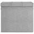 Foldable Laundry Hamper Grey 64.5x34.5x59 cm Faux Linen Fabric