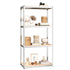 4-Layer Shelves 2 pcs Silver Steel&Engineered Wood