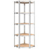 5-Layer Shelves 5 pcs Silver Steel&Engineered Wood