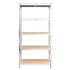 5-Layer Shelves 4 pcs Silver Steel and Engineered Wood