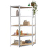 5-Layer Shelves 2 pcs Silver Steel and Engineered Wood