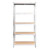 5-Layer Shelves 2 pcs Silver Steel and Engineered Wood