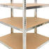 5-Layer Shelves 2 pcs Silver Steel and Engineered Wood