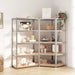 5-Layer Shelves 2 pcs Silver Steel and Engineered Wood