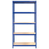 5-Layer Shelves 3 pcs Blue Steel&Engineered Wood