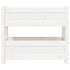 Planter White 77x25x66 cm Solid Wood Pine