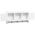 Key Cabinet White 40x8.5x20 cm Engineered Wood&Steel