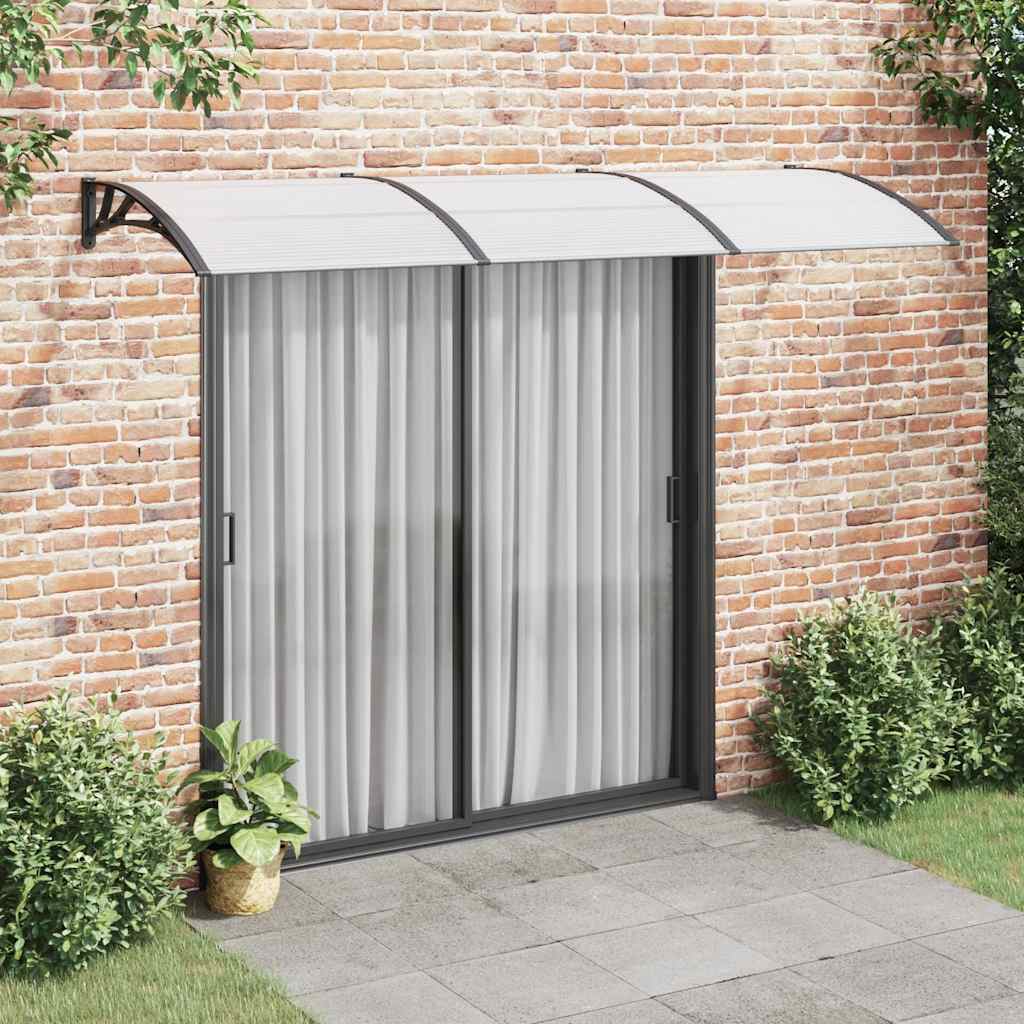 Door Canopy Black 300x100 cm Polycarbonate