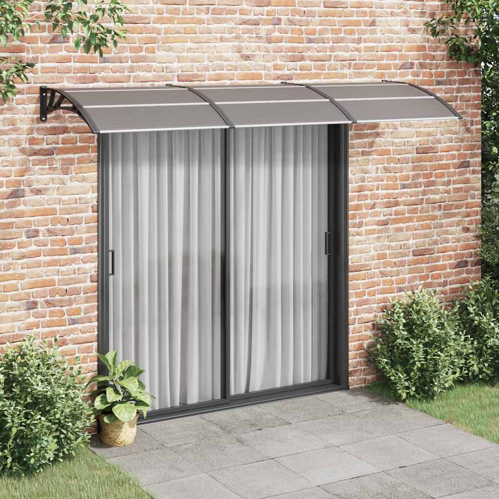 Door Canopy Black 300x100 cm Polycarbonate