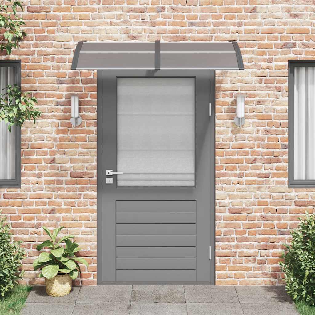 Door Canopy Black 150x75 cm Polycarbonate