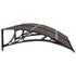 Door Canopy Black 150x75 cm Polycarbonate