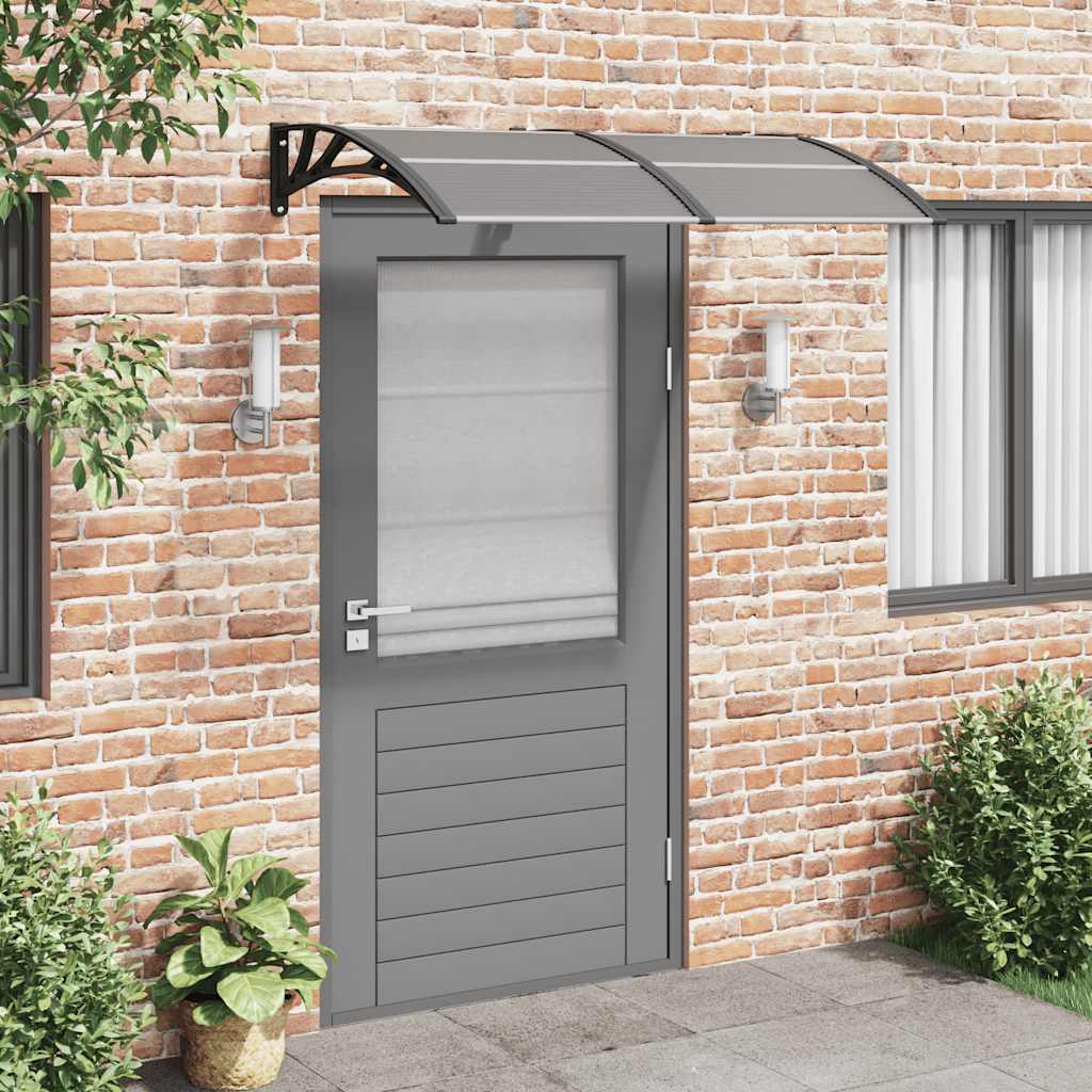 Door Canopy Black 150x75 cm Polycarbonate