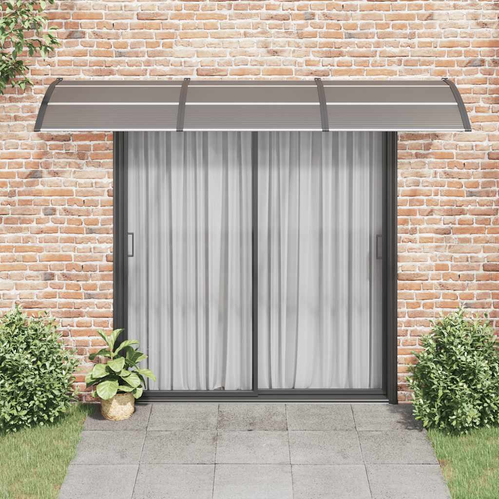 Door Canopy Black 300x75 cm Polycarbonate