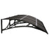 Door Canopy Black 300x75 cm Polycarbonate