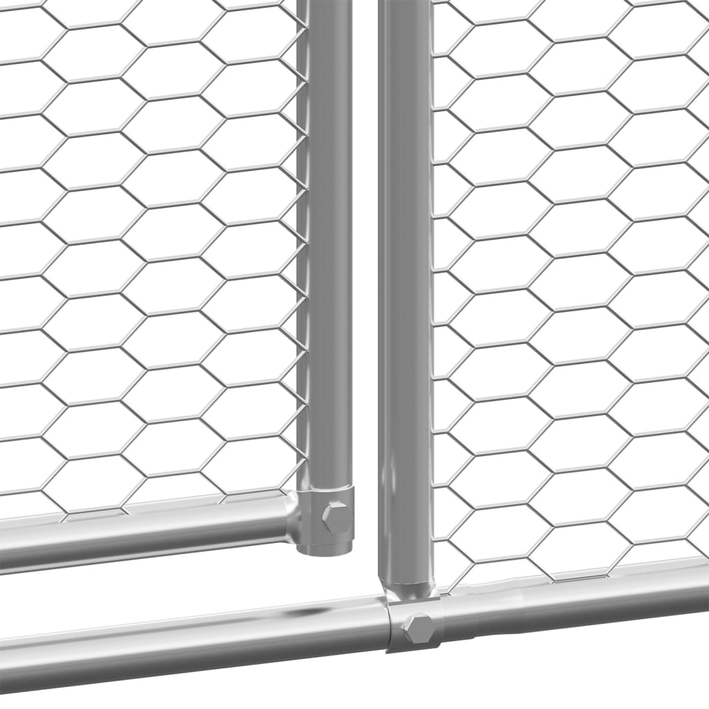 Outdoor Chicken Cage 2x8x2 m Galvanised Steel