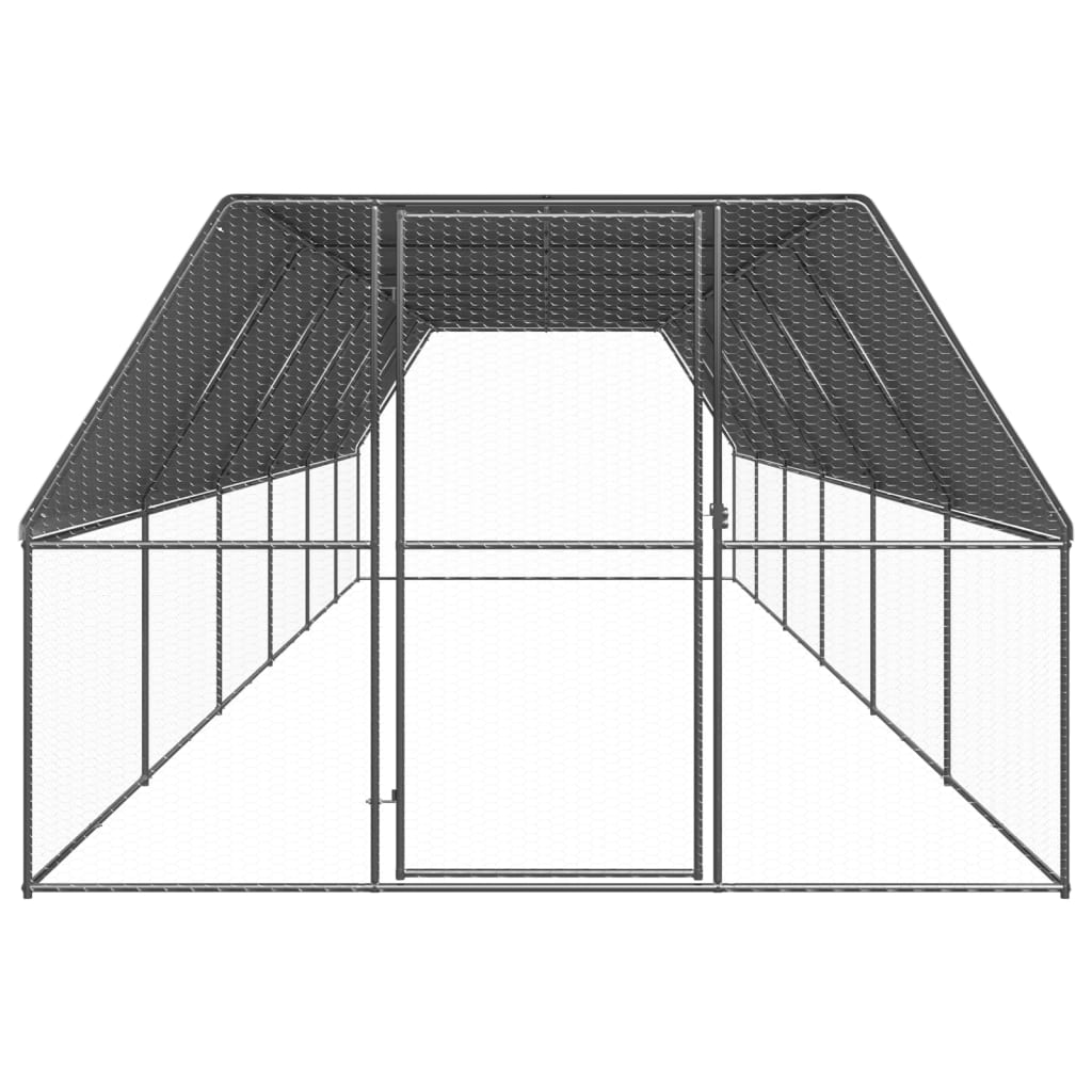 Outdoor Chicken Cage 3x12x2 m Galvanised Steel