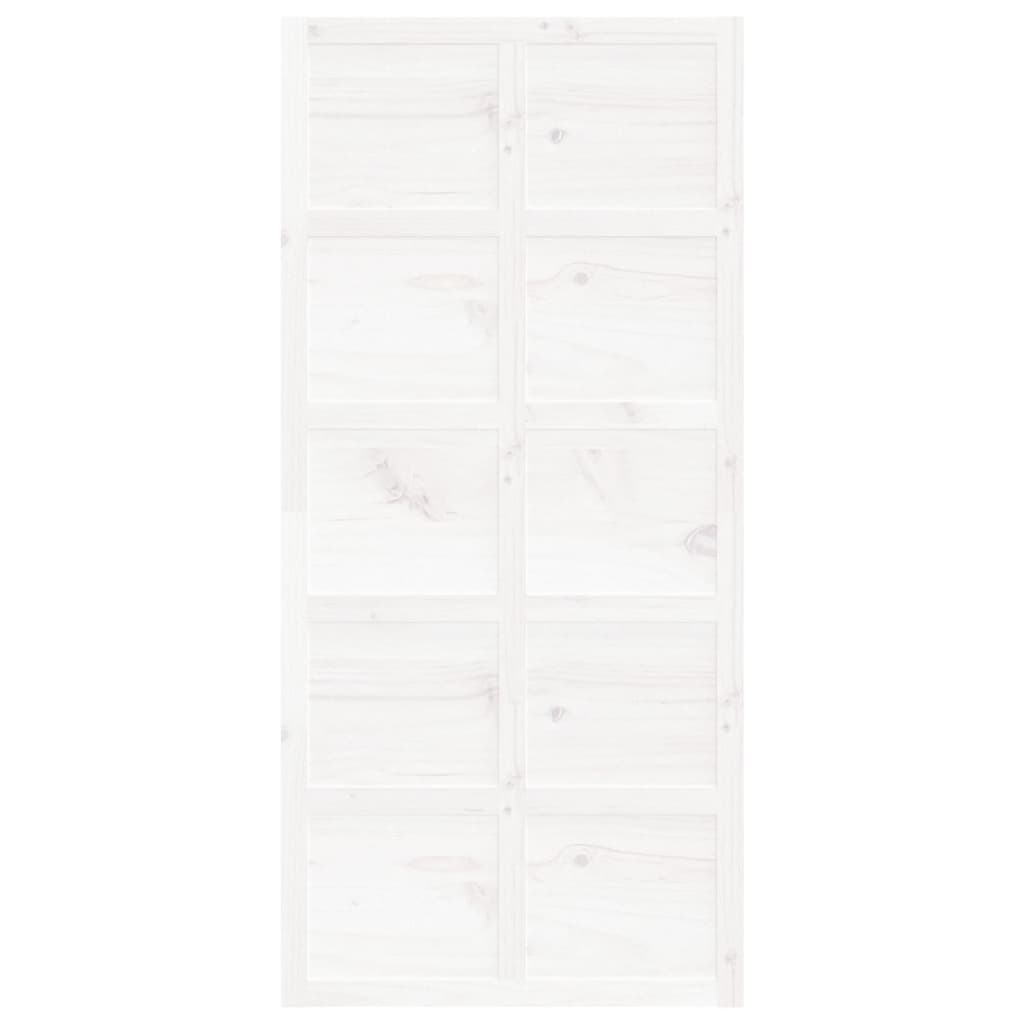 Barn Door White 100x1.8x214 cm Solid Wood Pine