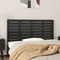 Wall Headboard Black 141x3x63 cm Solid Wood Pine