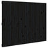 Wall Headboard Black 140 cm Solid Wood Pine