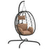 Hanging Egg Chair with Cushion Taupe Poly Rattan&Steel