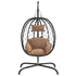 Hanging Egg Chair with Cushion Taupe Poly Rattan&Steel