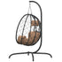 Hanging Egg Chair with Cushion Taupe Poly Rattan&Steel