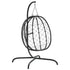 Hanging Egg Chair with Cushion Taupe Poly Rattan&Steel