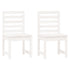 Garden Chairs 2 pcs White 50x48x91.5 cm Solid Wood Pine