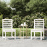 Garden Chairs 2 pcs White 50x48x91.5 cm Solid Wood Pine