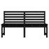 Garden Bench Black 157.5 cm Solid Wood Pine