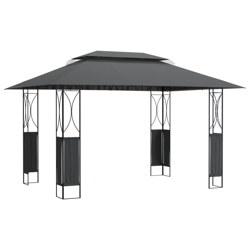 Gazebo with Roof Anthracite 400x300x270 cm Steel