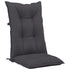 Garden Highback Chair Cushions 4 pcs Anthracite 120x50x7 cm Fabric