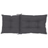 Garden Highback Chair Cushions 4 pcs Anthracite 120x50x7 cm Fabric