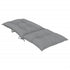 Garden Highback Chair Cushions 6 pcs Grey 120x50x7 cm Fabric