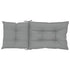 Garden Highback Chair Cushions 6 pcs Grey 120x50x7 cm Fabric