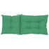 Garden Highback Chair Cushions 6 pcs Green 120x50x7 cm Fabric