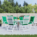 Garden Highback Chair Cushions 6 pcs Green 120x50x7 cm Fabric