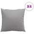 Sofa Cushions 4 pcs Grey 50x50 cm Fabric