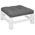 Pallet Cushion Grey 80x80x12 cm Fabric