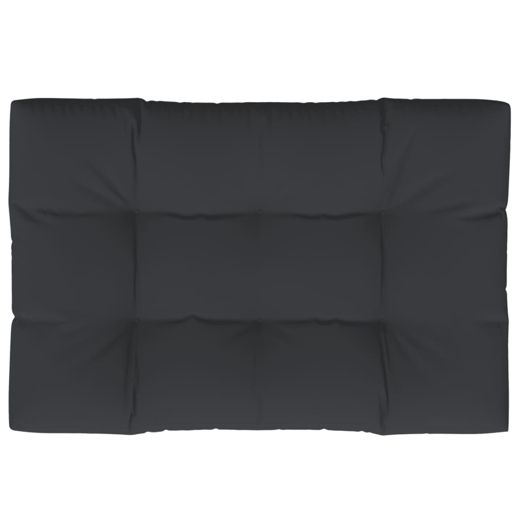 Pallet Cushion Black 120x80x12 cm Fabric