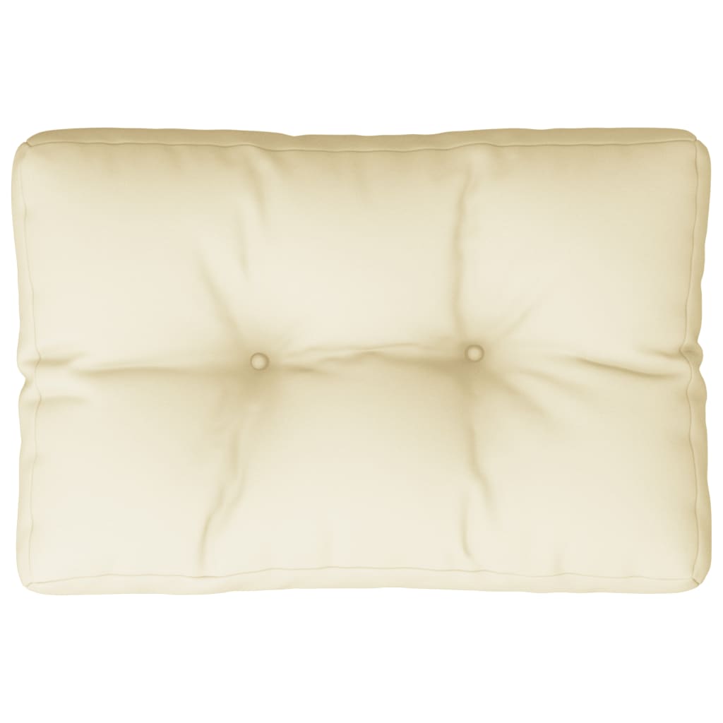 Pallet Cushion Cream 50x40x12 cm Fabric