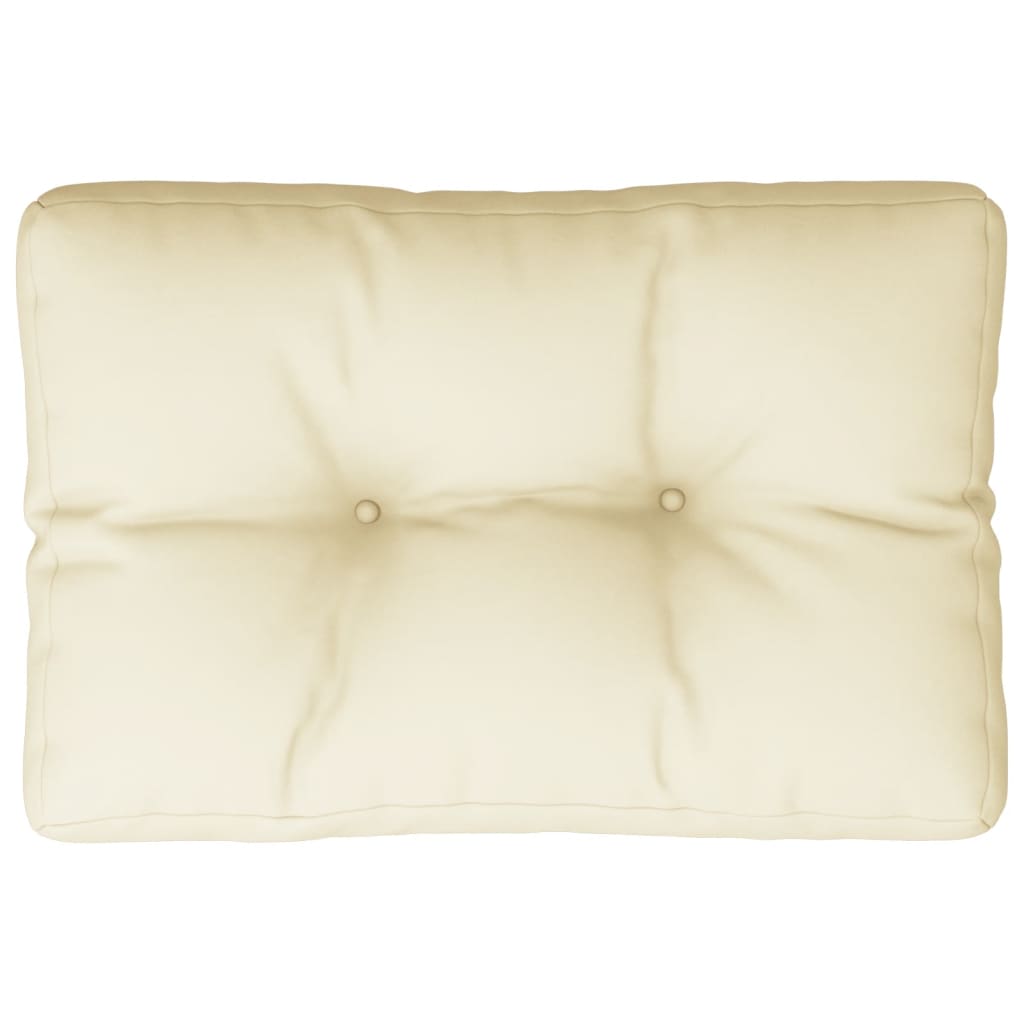 Pallet Cushion Cream 60x40x12 cm Fabric