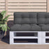 Pallet Cushion Anthracite 70x40x12 cm Fabric