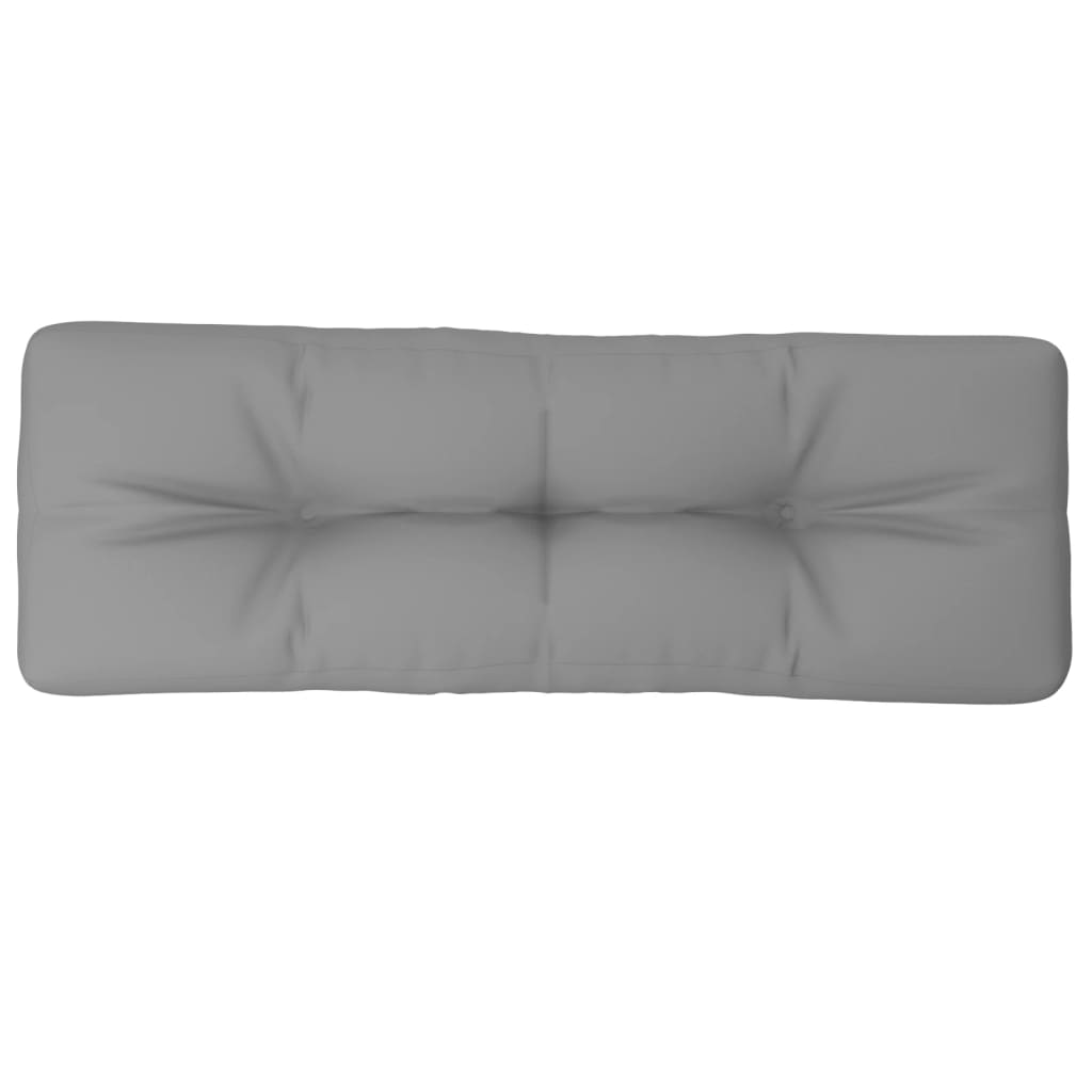 Pallet Cushion Grey 120x40x12 cm Fabric