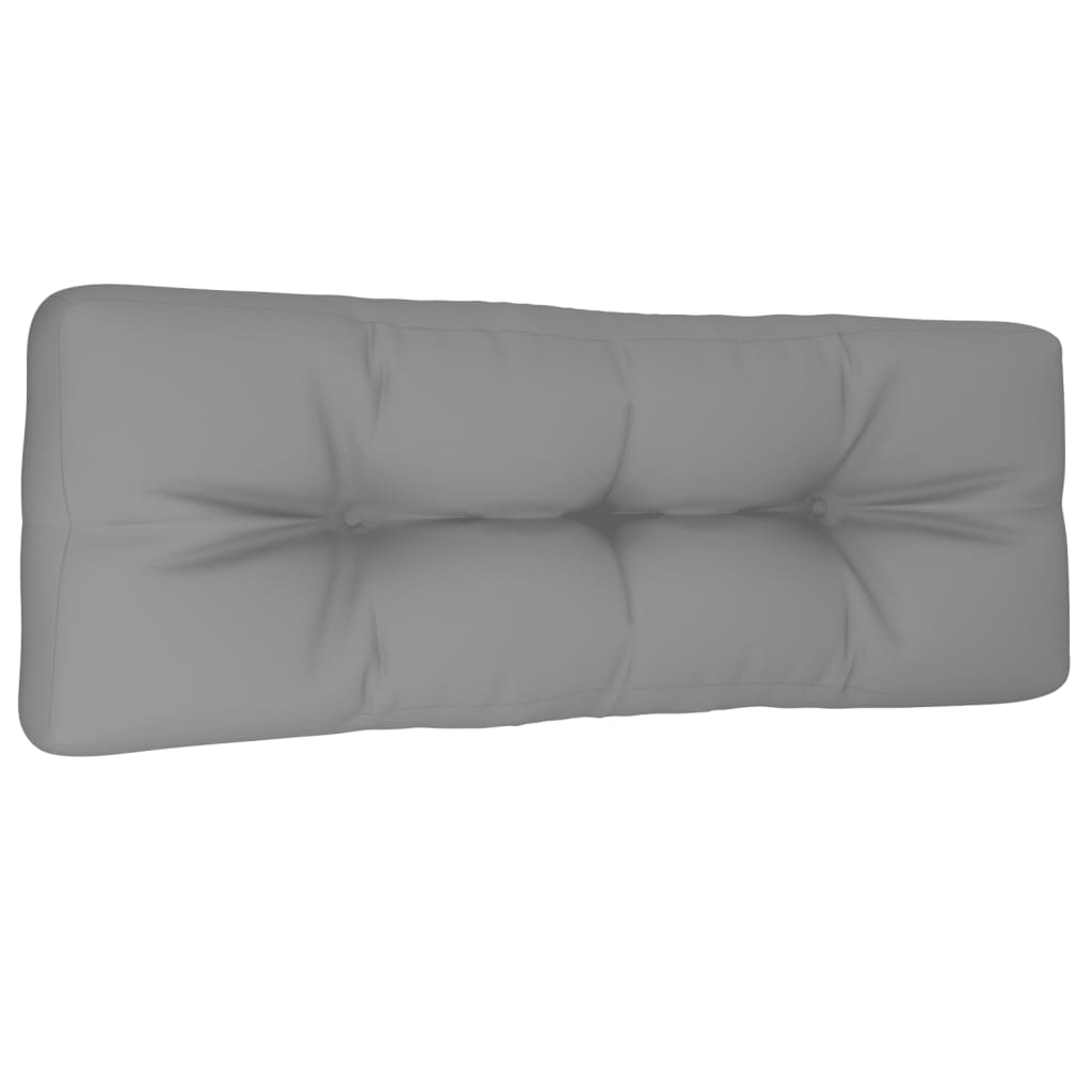 Pallet Cushion Grey 120x40x12 cm Fabric