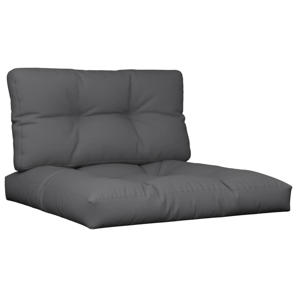 Pallet Cushions 2 pcs Anthracite Fabric