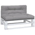 Pallet Cushions 2 pcs Grey Fabric