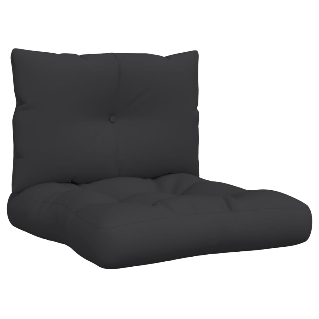 Pallet Cushions 2 pcs Black Fabric