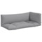 Pallet Cushions 3 pcs Grey Fabric