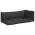 Pallet Cushions 3 pcs Black Fabric